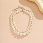 Elegante Collar de Doble Vuelta con Perlas