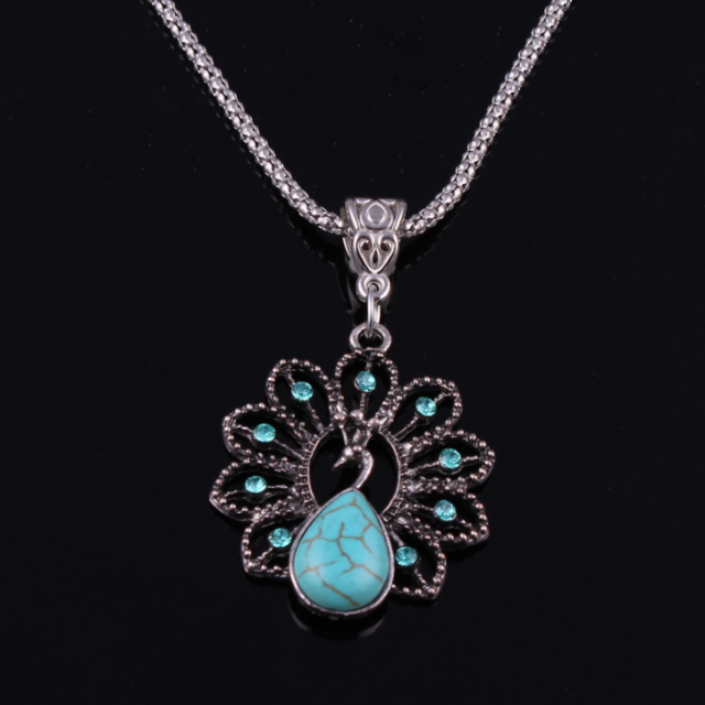 Collar Étnico de Plata con Turquesa