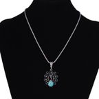 Collar Étnico de Plata con Turquesa