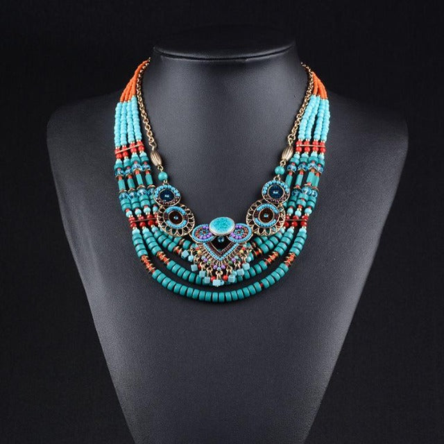 Collar Étnico Turquesa