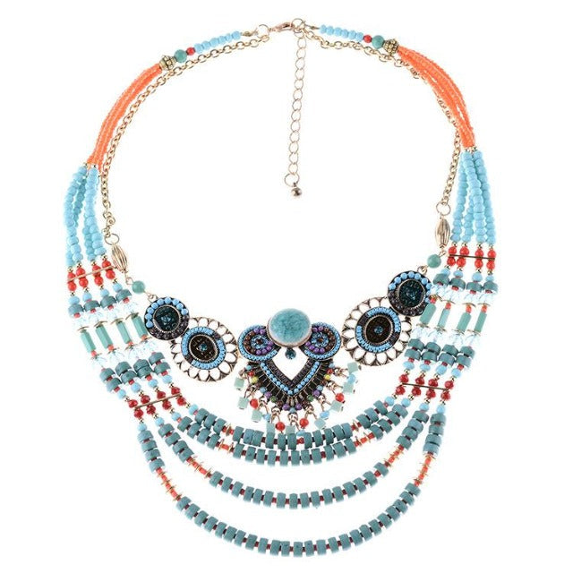 Collar Étnico Turquesa