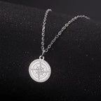 Collar de Mujer con Colgante de Brújula Rosa de los Vientos Cardinal en Plata