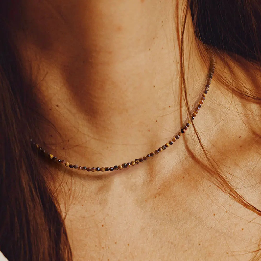 Collar para Mujer con Piedra Ojo de Tigre