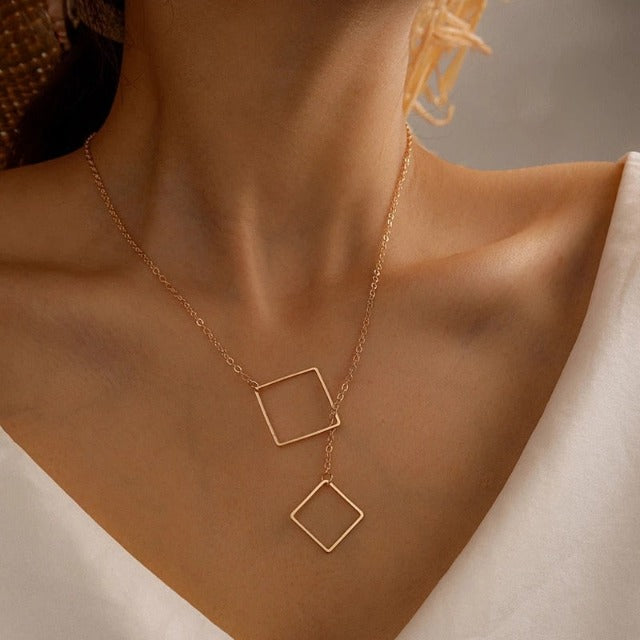 Collar Geométrico para Mujer oro