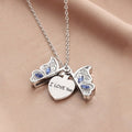 Collar I Love You Papillon de plata