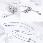 Collar Infinito con Colgante de Plata