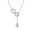 Collar Infinito con Colgante de Plata
