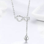 Collar Infinito con Colgante de Plata