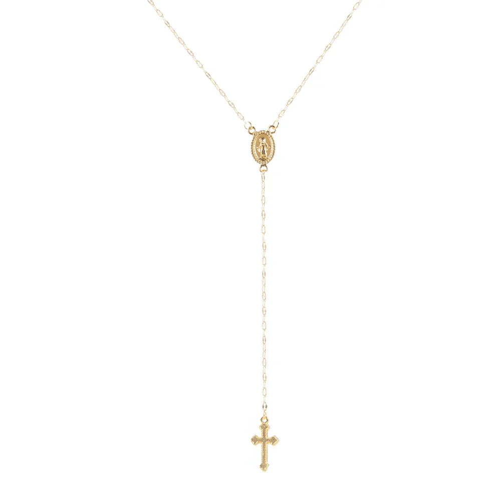 Collar y Medallón para Mujer Cruz