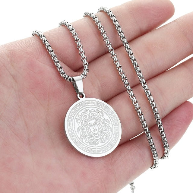 Collar Medusa Gorgona Griega plata