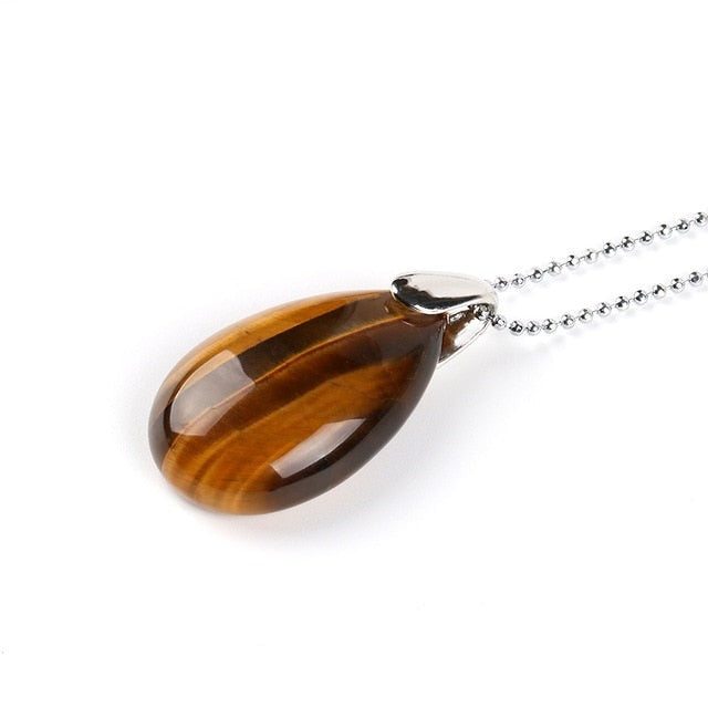 Collar Ojo de Tigre Colgante Hombre Mujer
