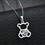 Collar Oso Piedra Plata