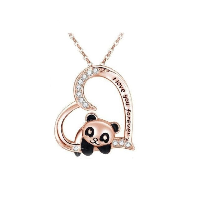 Collar Panda oro rosa A