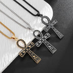 Collar Colgante Amuleto Cruz de Ankh Egipto plata