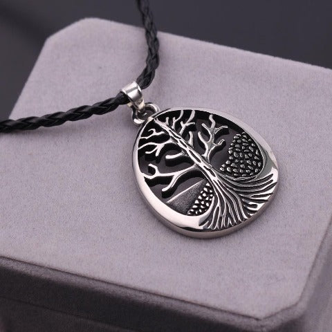 Collar Colgante Árbol de la Vida negro 