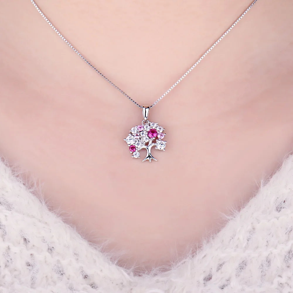 Collar con Colgante Árbol de la Vida con Piedras para Mujer