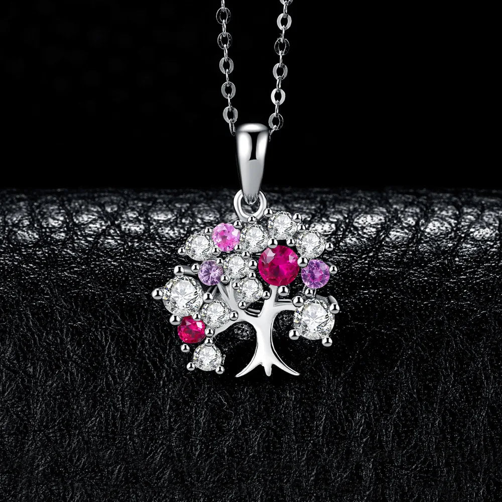 Collar con Colgante Árbol de la Vida con Piedras para Mujer