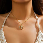 Collar Colgante Árbol de la Vida con Cristal