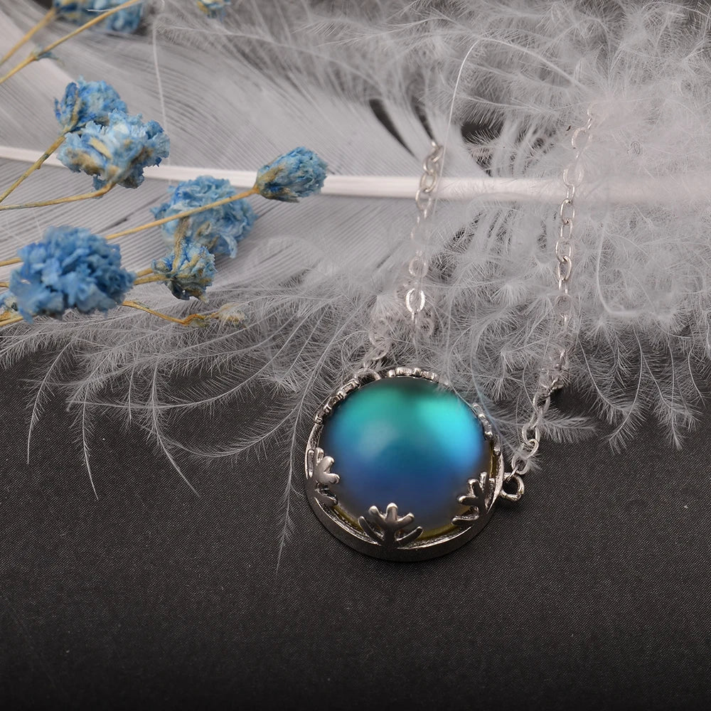 Collar Colgante Aurora Boreal Azul azul