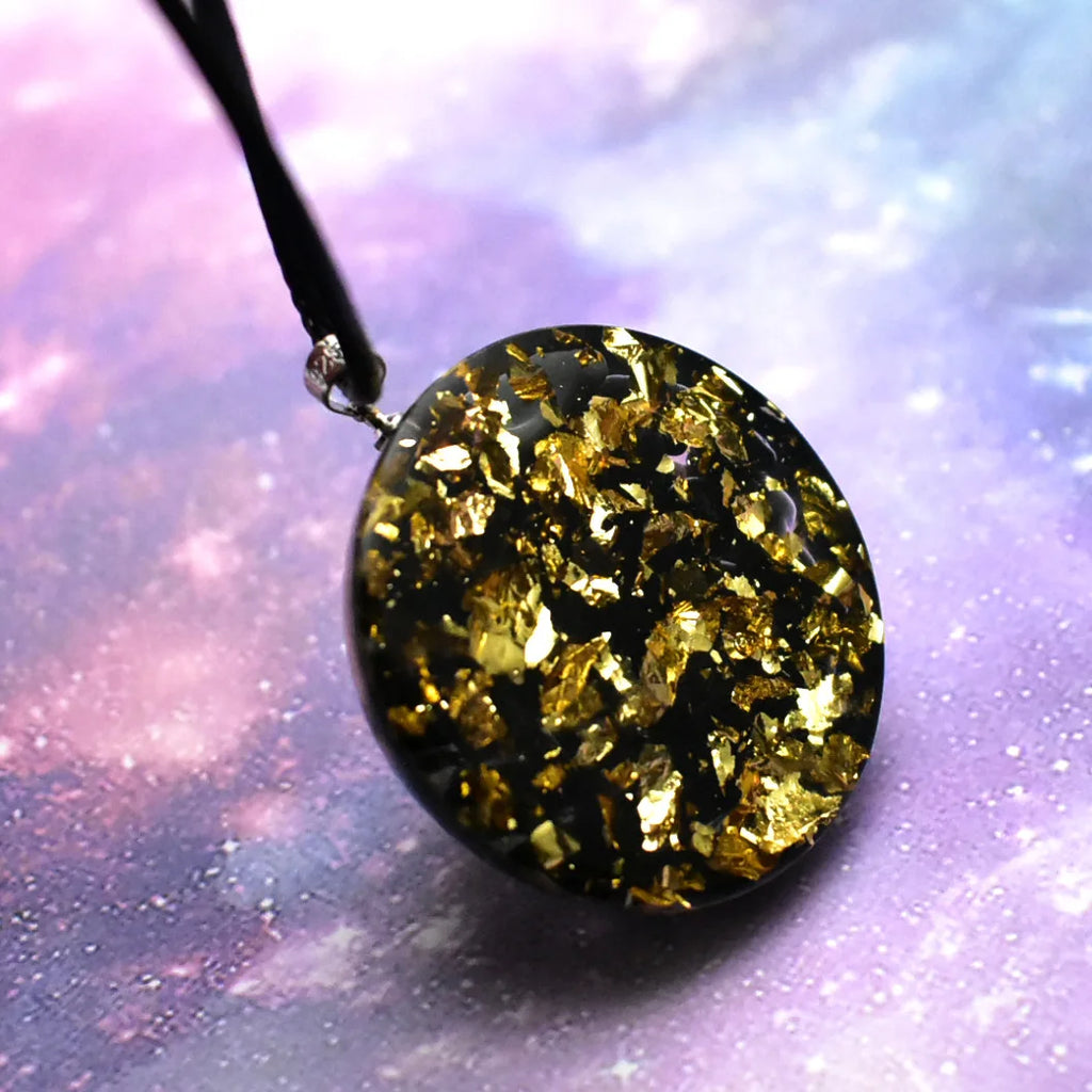 Collar con Colgante de Árbol de la Vida en Turmalina Negra