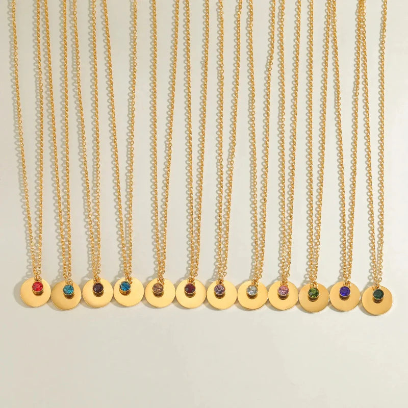Collar con colgante de piedra de nacimiento