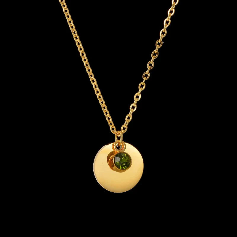 Collar con colgante de piedra de nacimiento
