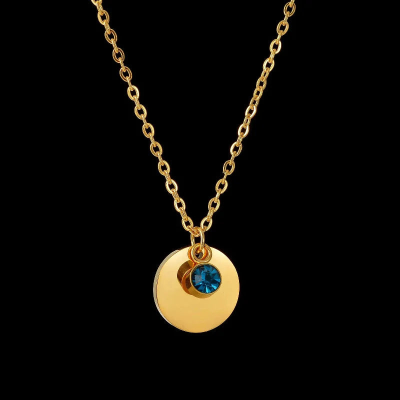Collar con colgante de piedra de nacimiento