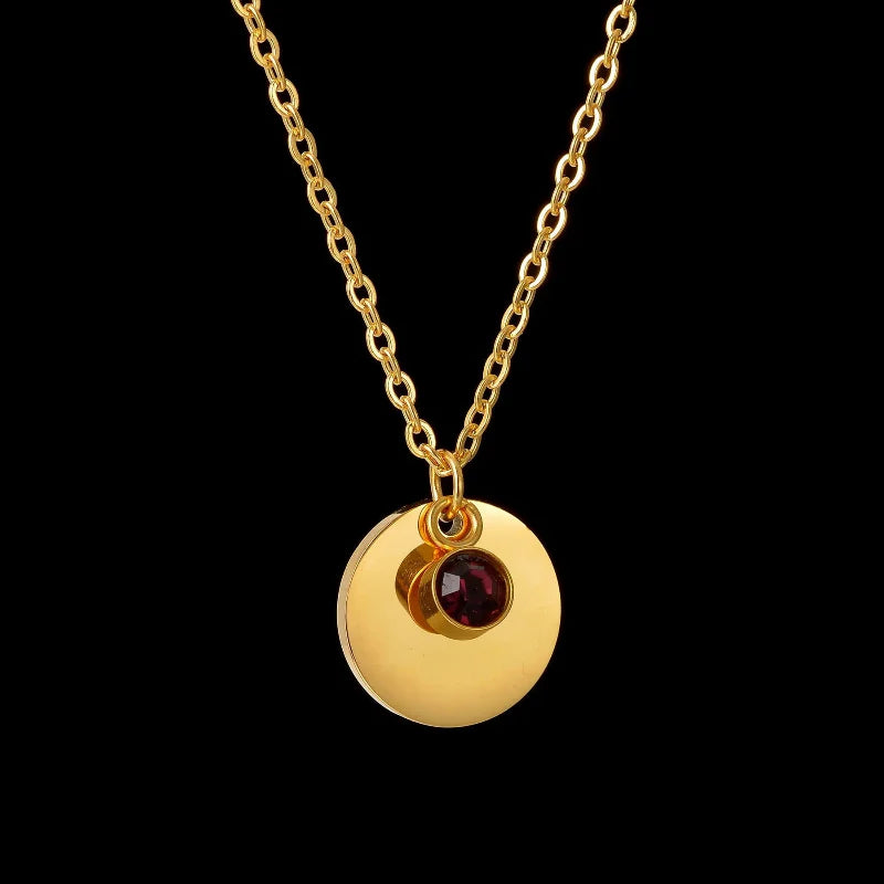 Collar con colgante de piedra de nacimiento