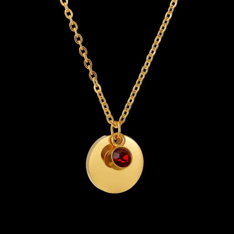 Collar con colgante de piedra de nacimiento
