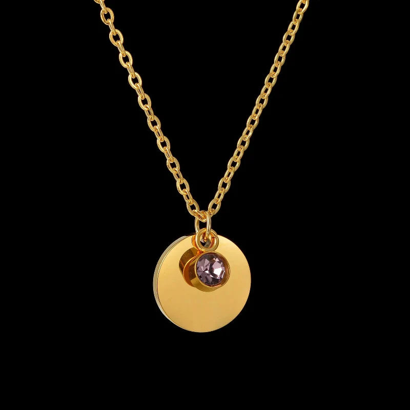 Collar con colgante de piedra de nacimiento