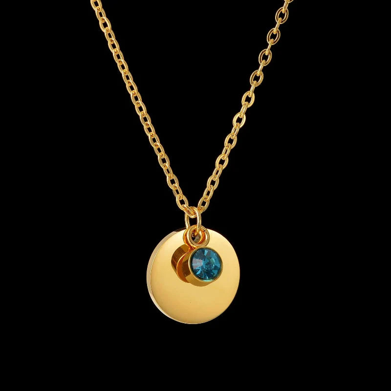 Collar con colgante de piedra de nacimiento