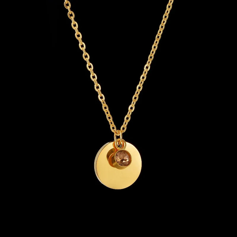 Collar con colgante de piedra de nacimiento