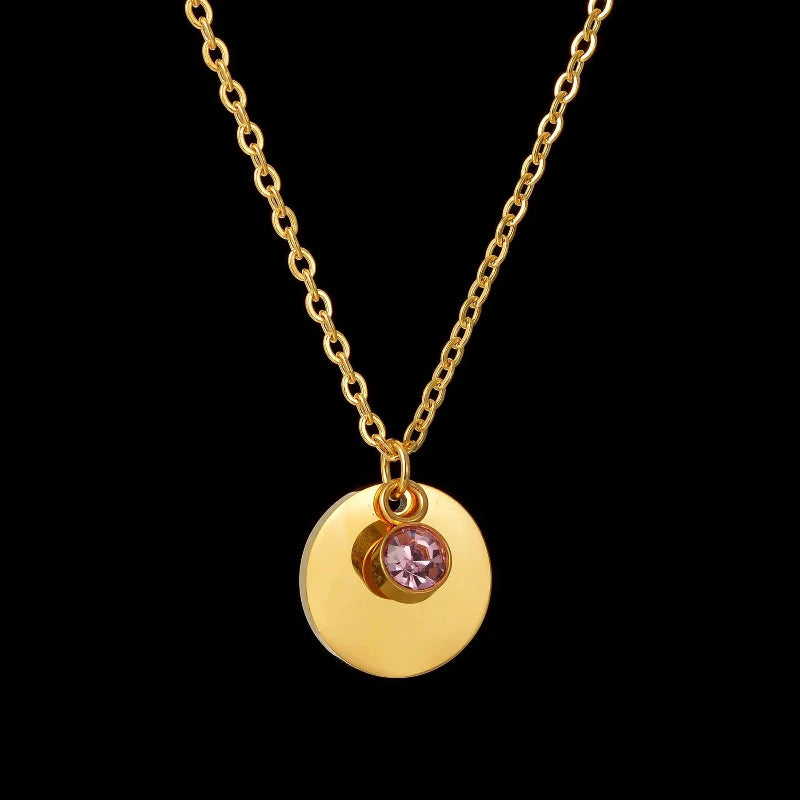 Collar con colgante de piedra de nacimiento