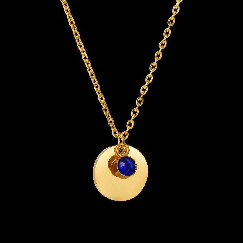 Collar con colgante de piedra de nacimiento