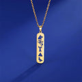 Collar Colgante Cartucho Jeroglíficos Egipto oro estilo 2