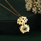 Collar Colgante Caldero Hechicería Wicca oro
