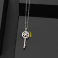 Collar Colgante Llave Giratoria Anti-Estrés plata
