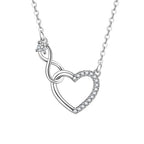 Collar Colgante Corazón Plata Infinito
