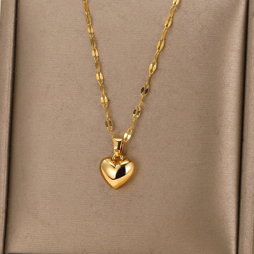 Collar Colgante Corazón Dorado