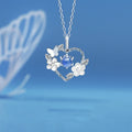 Collar con colgante de corazón de piedra de luna