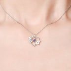 Collar con colgante de corazón de piedra de luna