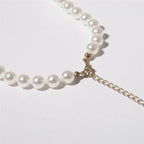 Collar con Colgante de Concha Vieira con Perlas Blancas