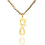 Collar Colgante Pareja Infinito oro
