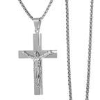 Collar Colgante Cruz - Crucifijo Jesús Para Hombre