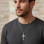 Collar Colgante Cruz - Crucifijo Jesús Para Hombre