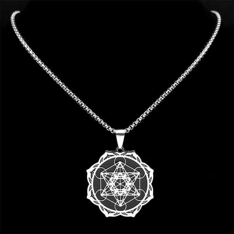 Collar Colgante Cubo de Metatrón para Hombre o Mujer