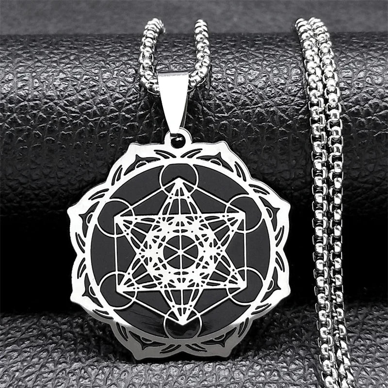 Collar Colgante Cubo de Metatrón para Hombre o Mujer