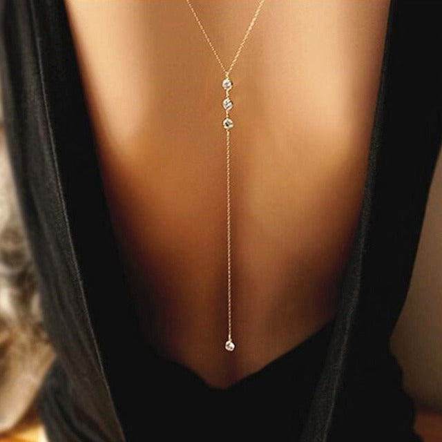 Collar con Colgante para la Espalda para Mujer