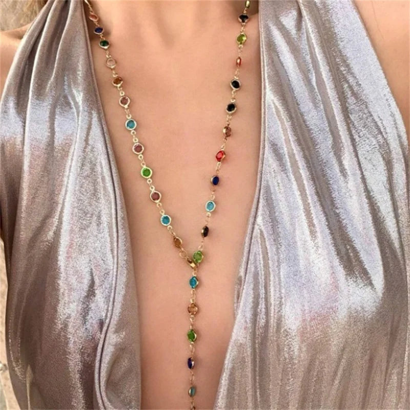 Collar con Colgante de Estilo Bohemio Multicolor oro