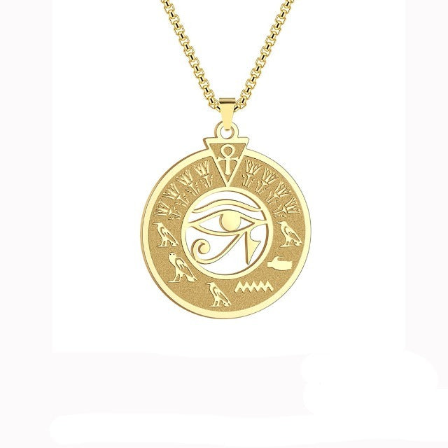Collar con Colgante Egipcio Ojo de Horus para Hombre y Mujer en oro